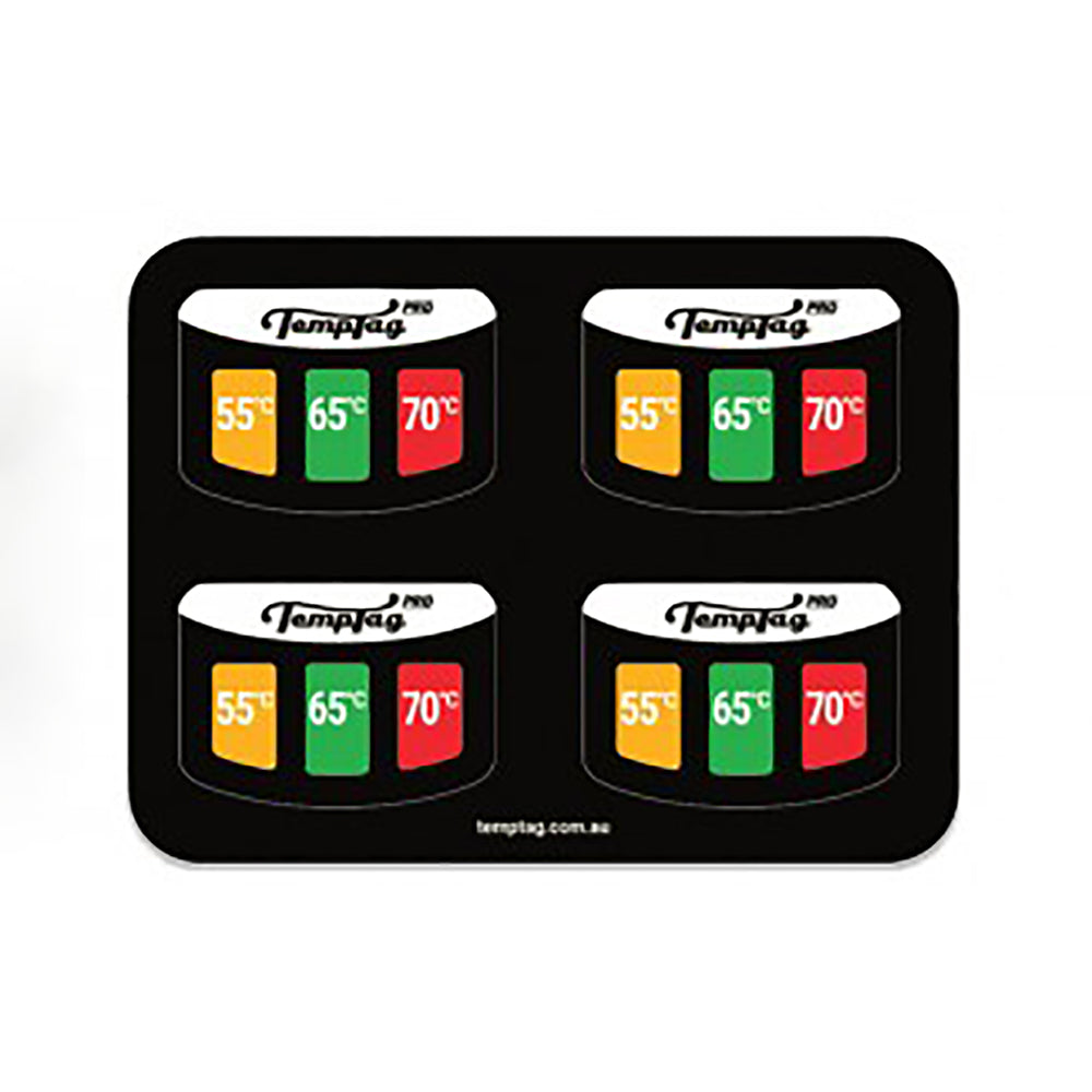 Temp Tag Pro Stick On Thermometers - sheet of 4