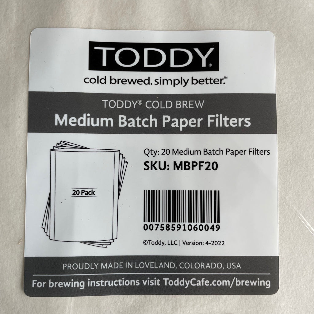 Toddy Cold Brew Paper Filter - Commercial Medium